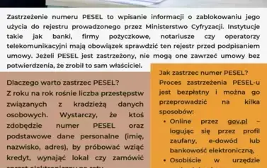 ZASTRZEGANIE NUMERU PESEL